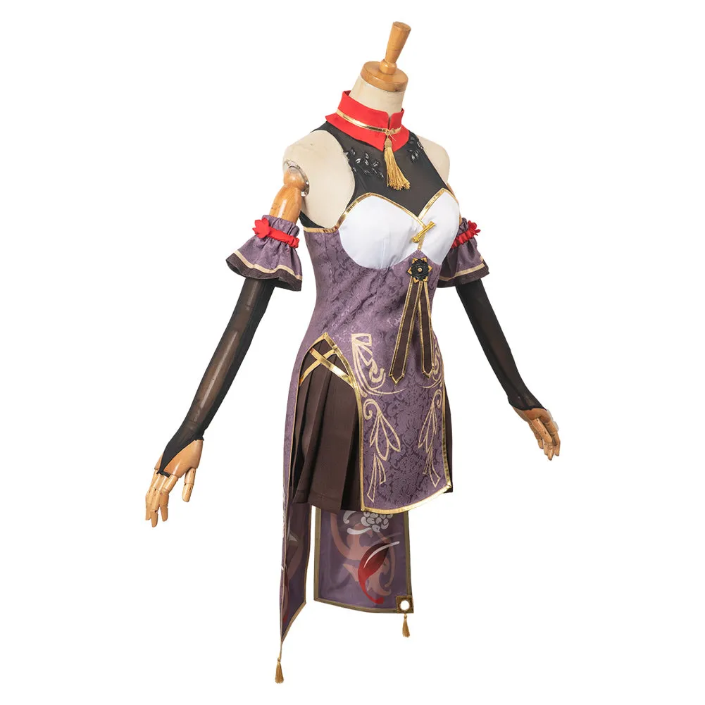Genshin Impact HUTAO Original Design Cheongsam Women Suit Party Carnival Halloween Cosplay Costume