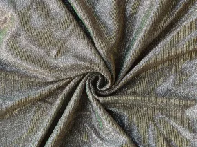 Golden & Silver Rainbow Stripes Shimmer Satin Bonding Fabric