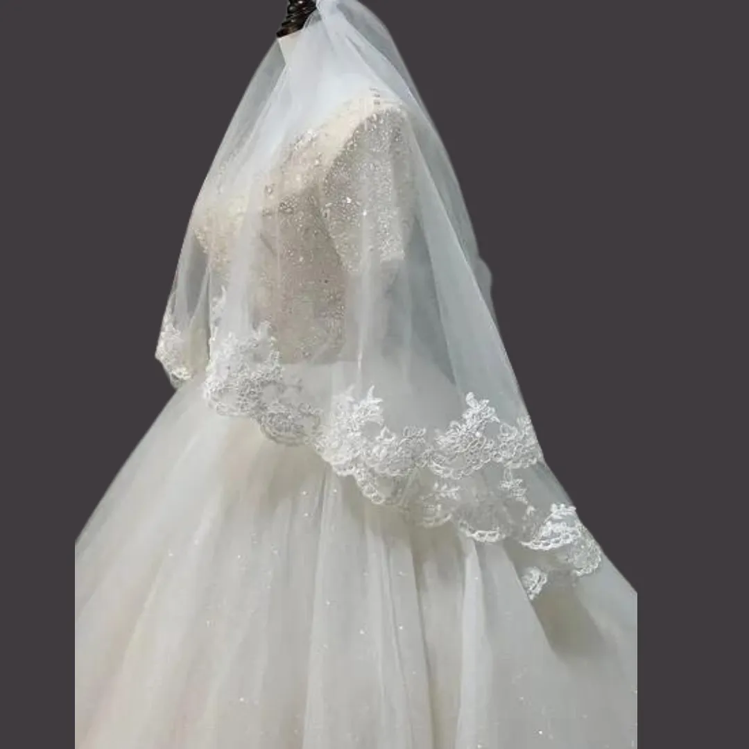GownLink Bridal Short Veil Comb for Christian & Catholic Weddings GLVHM6