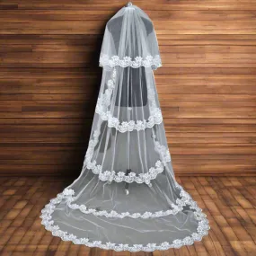 GownLink Bridal Veil  A 3.5mtr Cascade of Beauty with Comb GLV093L