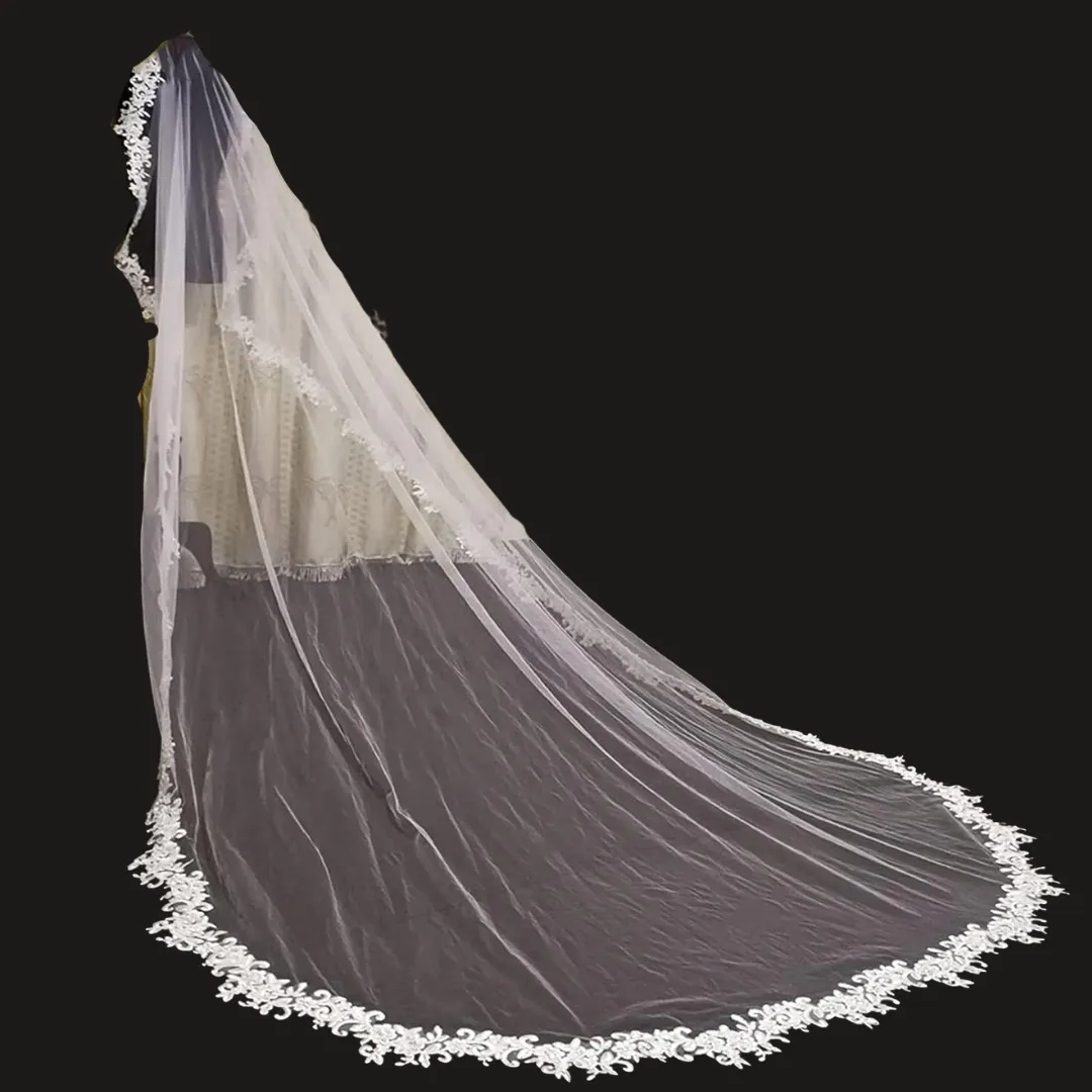 GownLink Cathedral Bridal Long Veil for Christian and Catholic Weddings GLV13