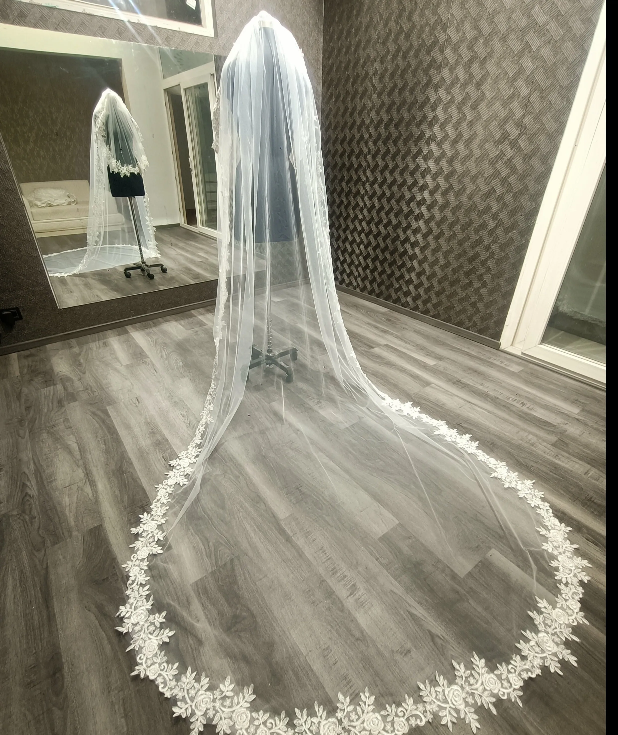 GownLink Cathedral Bridal Long Veil for Christian and Catholic Weddings GLV13