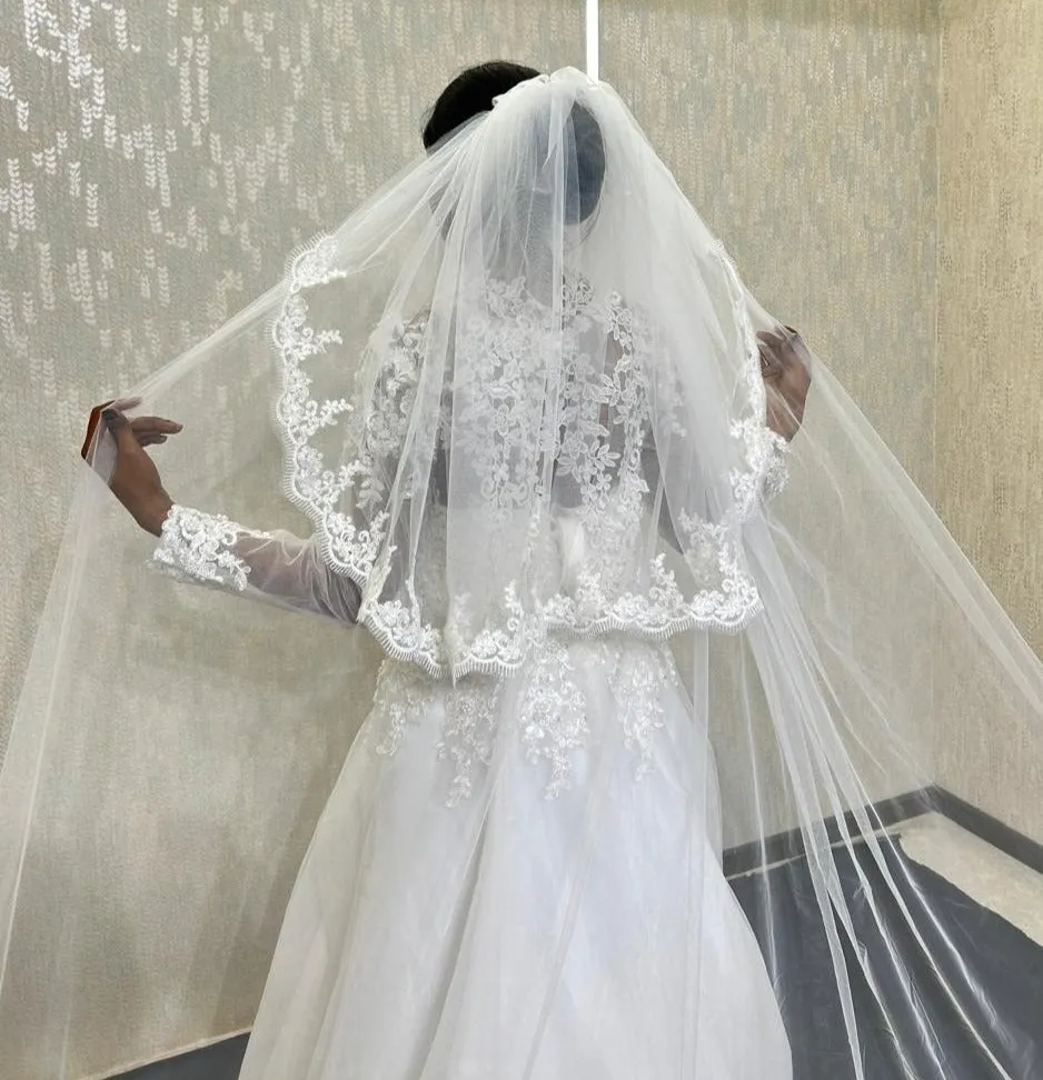 GownLink's  3.5 Meters Long Bridal Veil Cathedral Christian & Catholic Wedding GLHS14