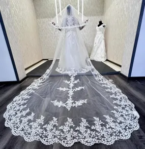 GownLink's  4 Meters Long Bridal Veil Cathedral Christian & Catholic Wedding GLVHML007