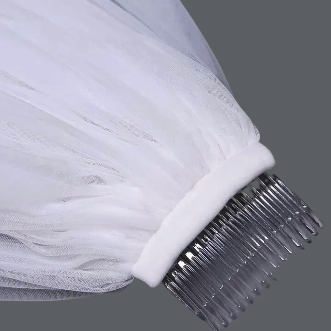 GownLink's Admirable Cathedral Long Bridal Veil for Christian & Catholic Weddings GLVHMN1