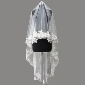 GownLink's  Sacred Radiance Awe-Inspiring 1.5mtr Bridal Veil for Christian and Catholic Weddings for Comb GLCP