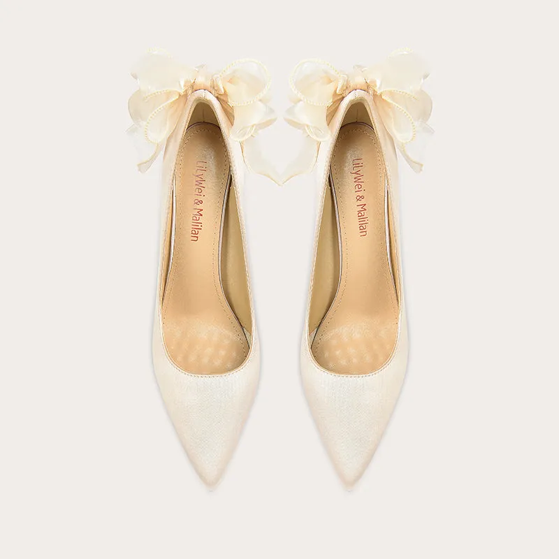 Lily champagne-colored high-heeled shoes women's pointed- Mira