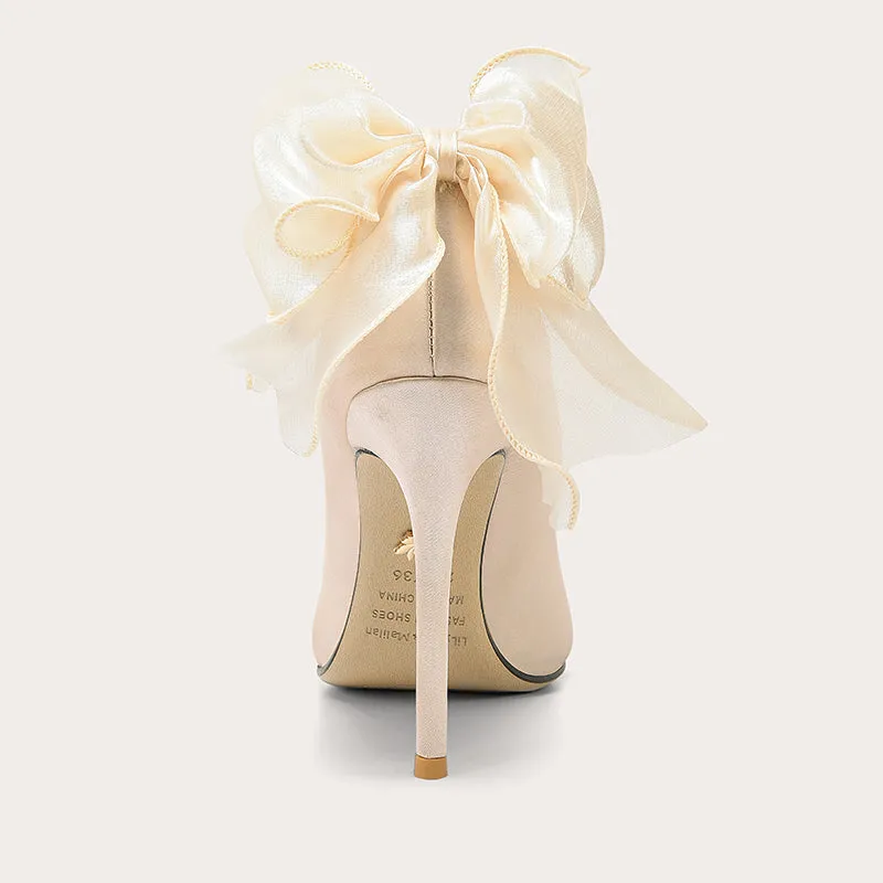 Lily champagne-colored high-heeled shoes women's pointed- Mira