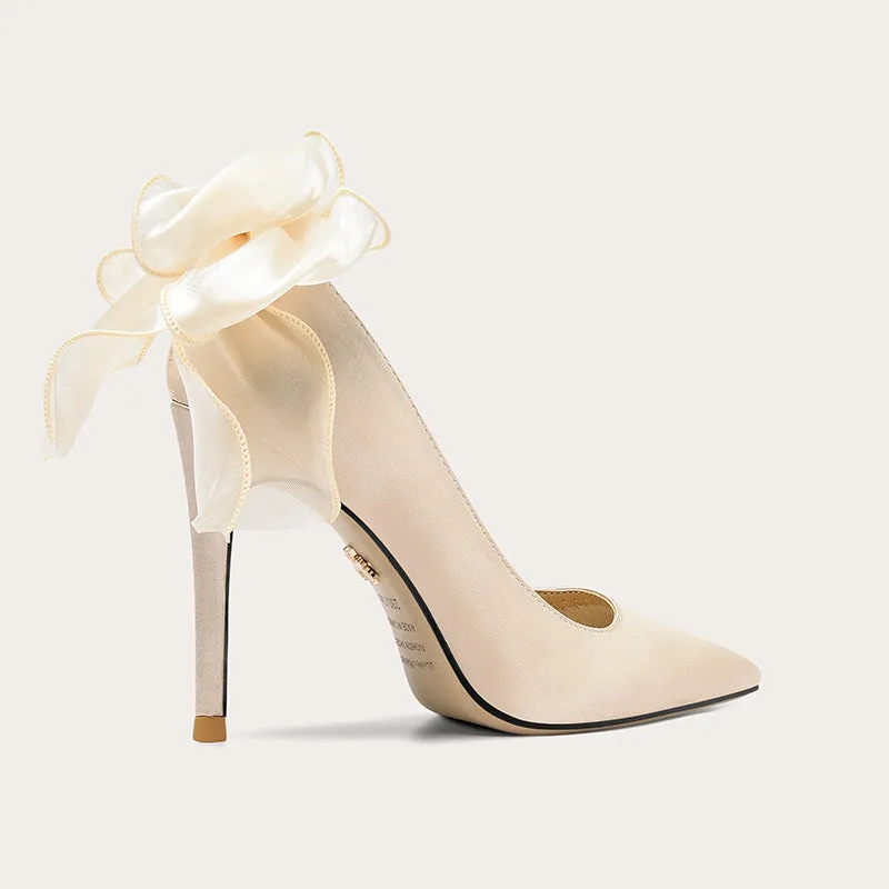 Lily champagne-colored high-heeled shoes women's pointed- Mira