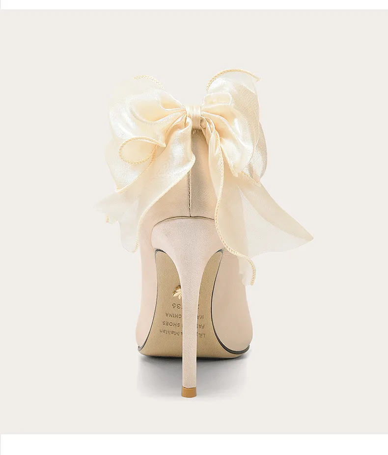 Lily champagne-colored high-heeled shoes women's pointed- Mira