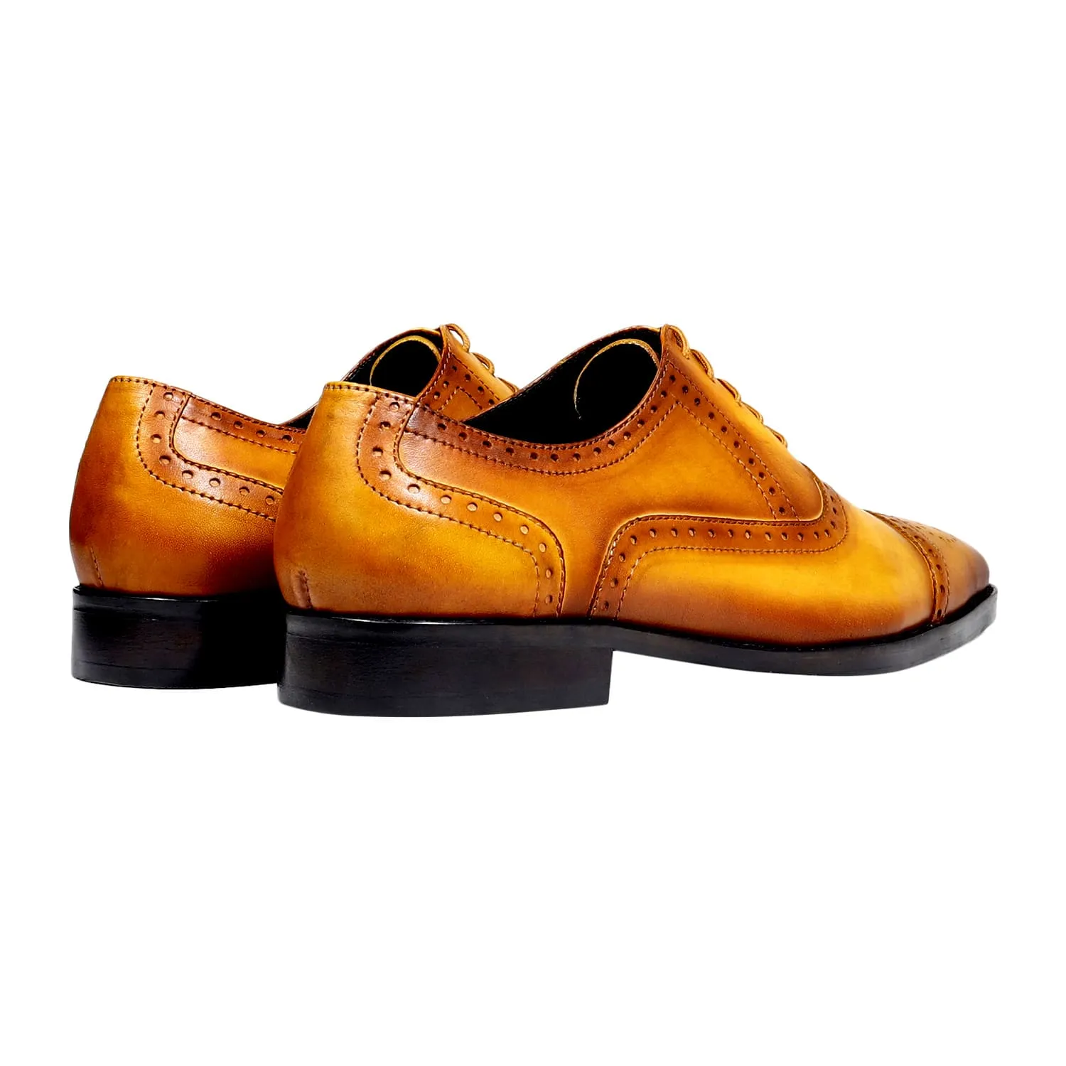 MAURO BROGUES TAN BROWN