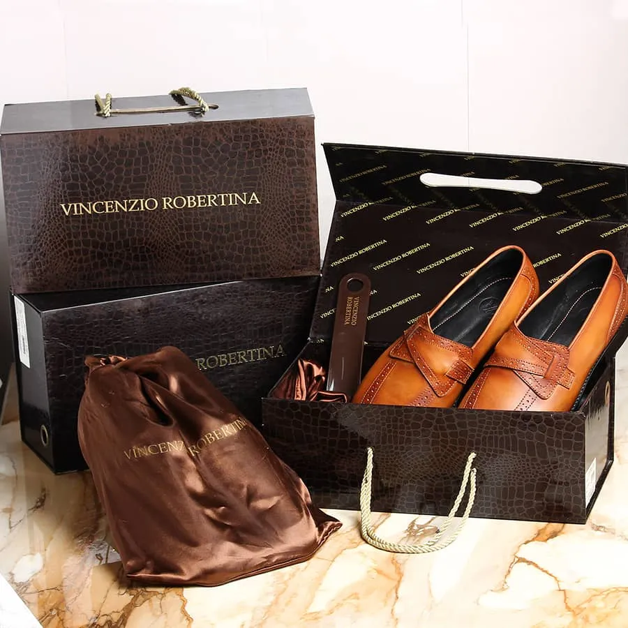 MAURO BROGUES TAN BROWN