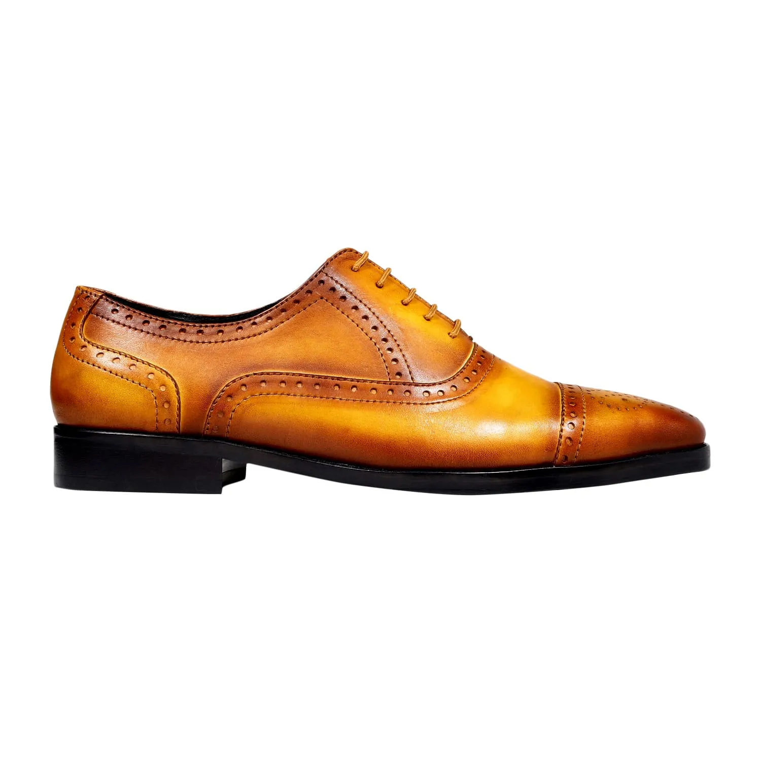 MAURO BROGUES TAN BROWN