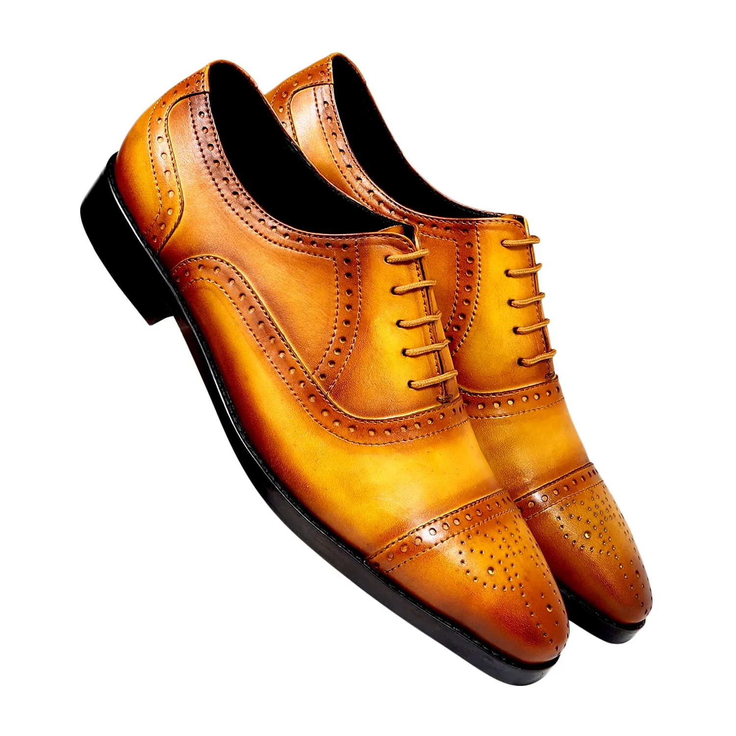 MAURO BROGUES TAN BROWN