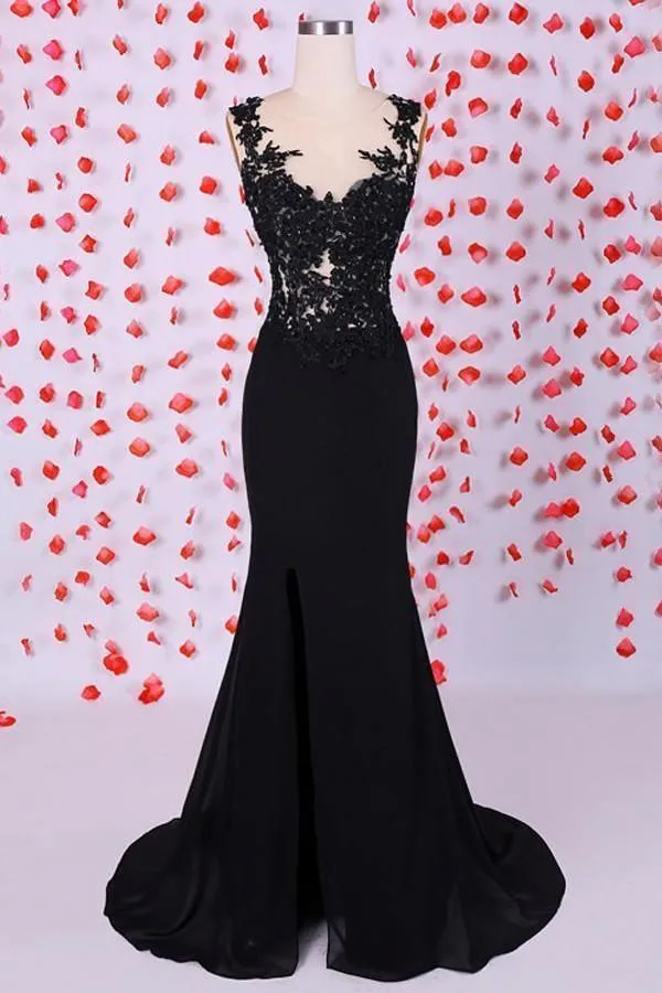 Mermaid Sweetheart Chiffon Straps Long Prom Dresses Evening Dresses PG326