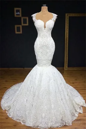 Mermaid Wedding Dresses With Appliques Tulle Ruffles Lace Bridal Gowns Prom Dress Mermaid Wedding Dresses With Appliques Tulle Ruffles Lace Bridal Gowns Prom Dress