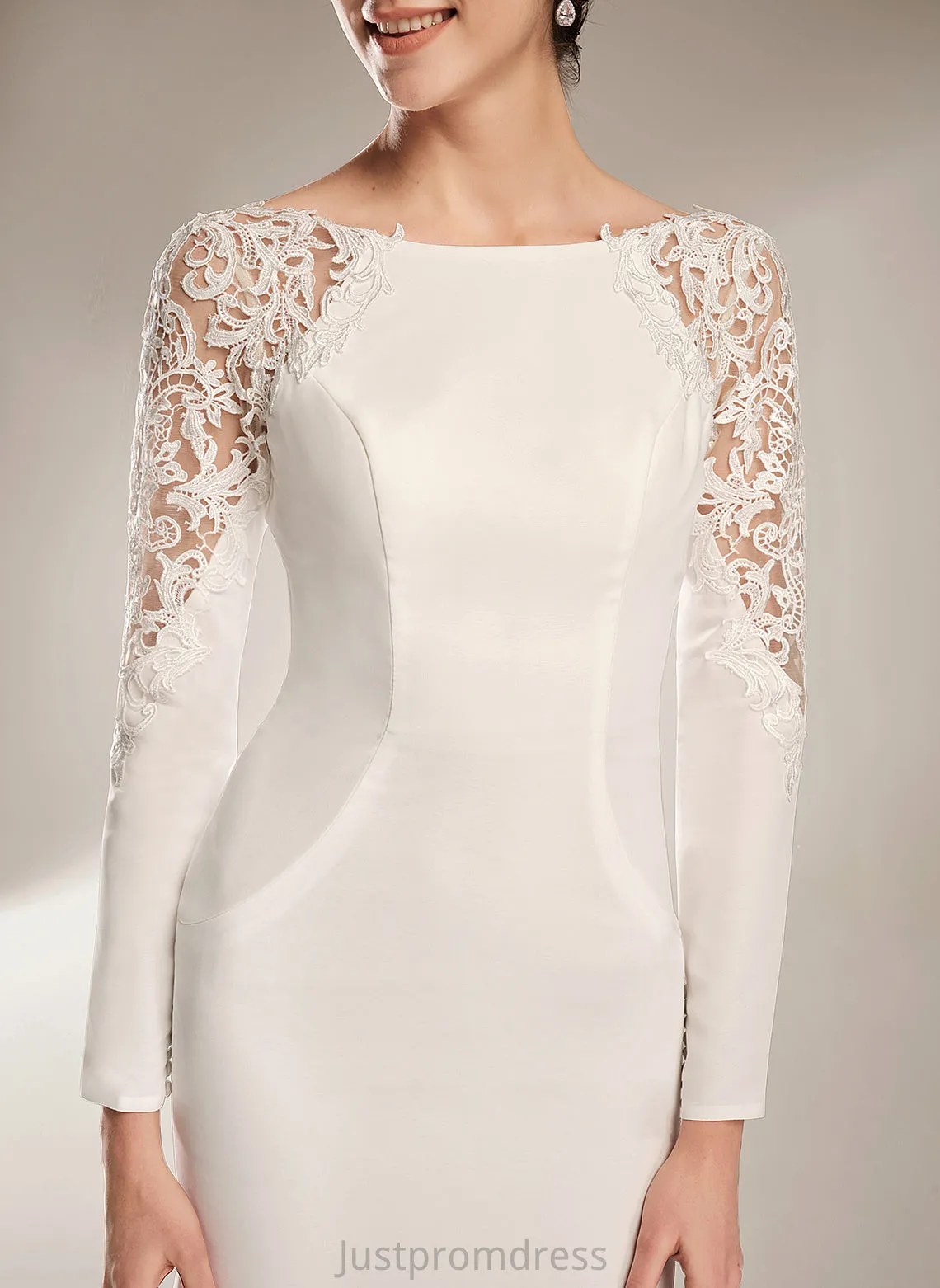 Neck Train Wedding Dresses Dress With Hanna Wedding Scoop Lace Court Trumpet/Mermaid
