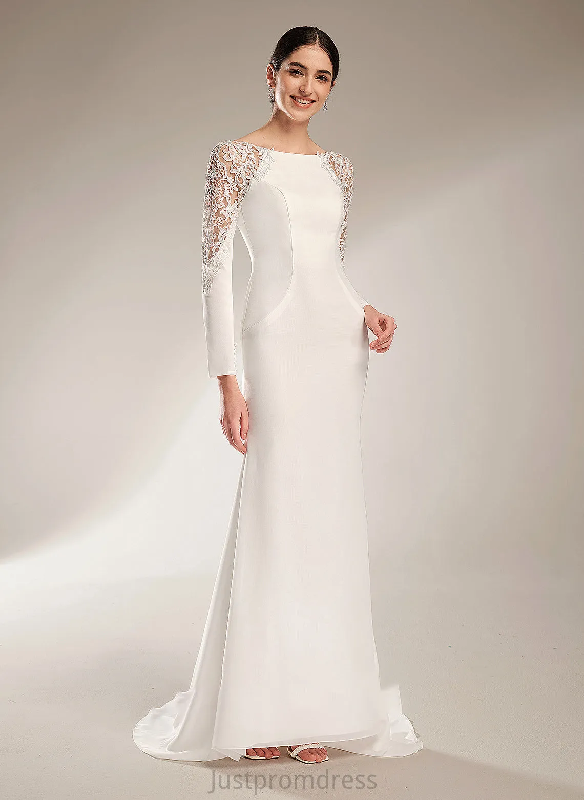 Neck Train Wedding Dresses Dress With Hanna Wedding Scoop Lace Court Trumpet/Mermaid