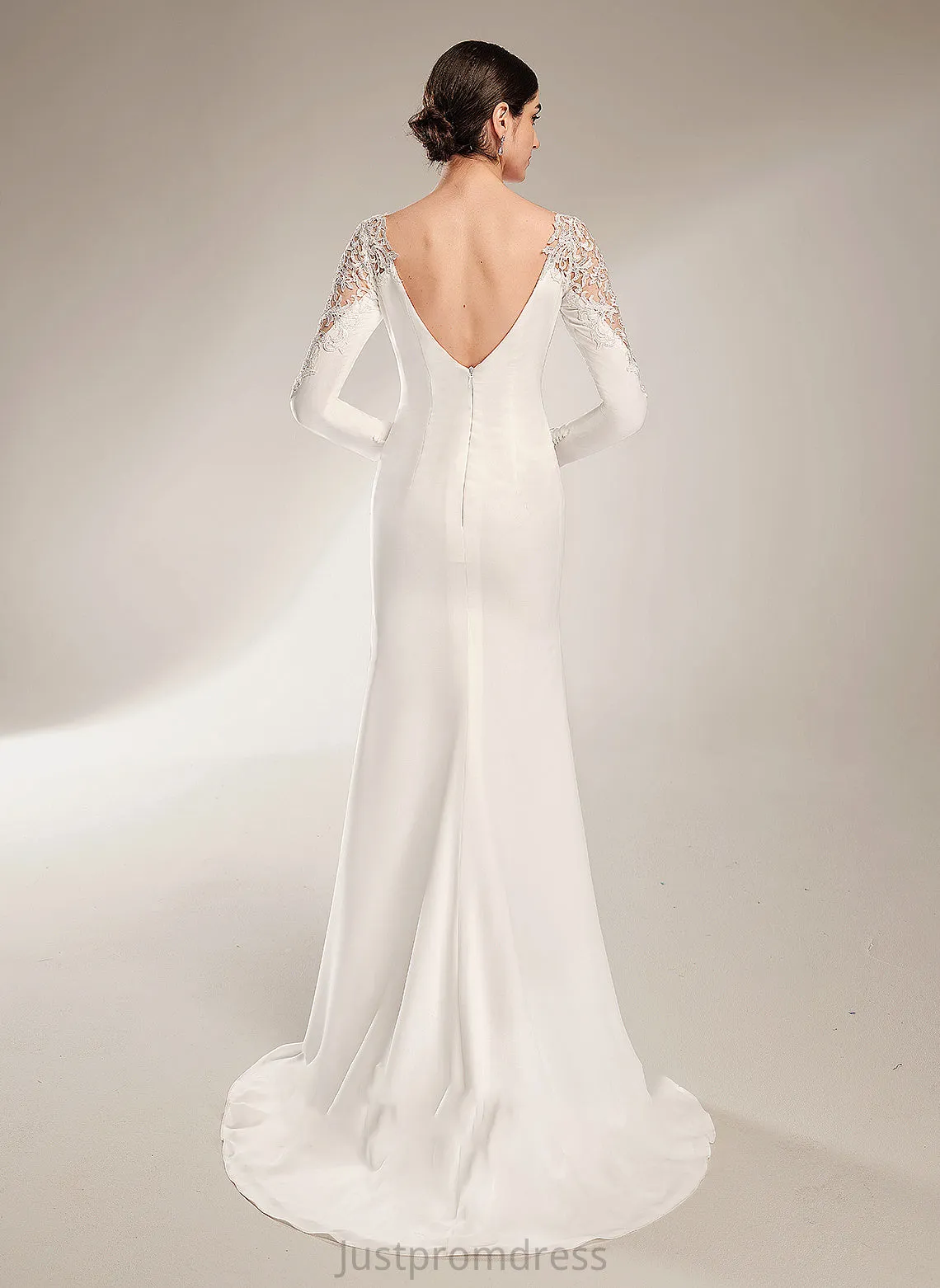 Neck Train Wedding Dresses Dress With Hanna Wedding Scoop Lace Court Trumpet/Mermaid