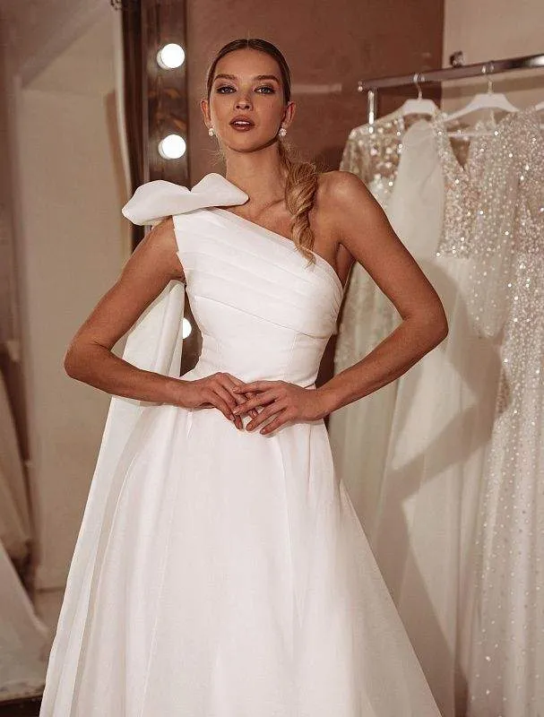 One-Shoulder Wedding Dress