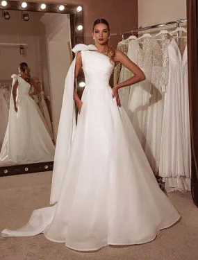 One-Shoulder Wedding Dress