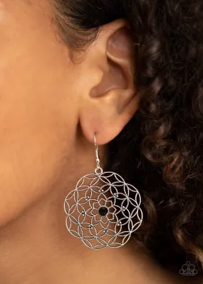 Paparazzi Earring ~ Botanical Bash - Black