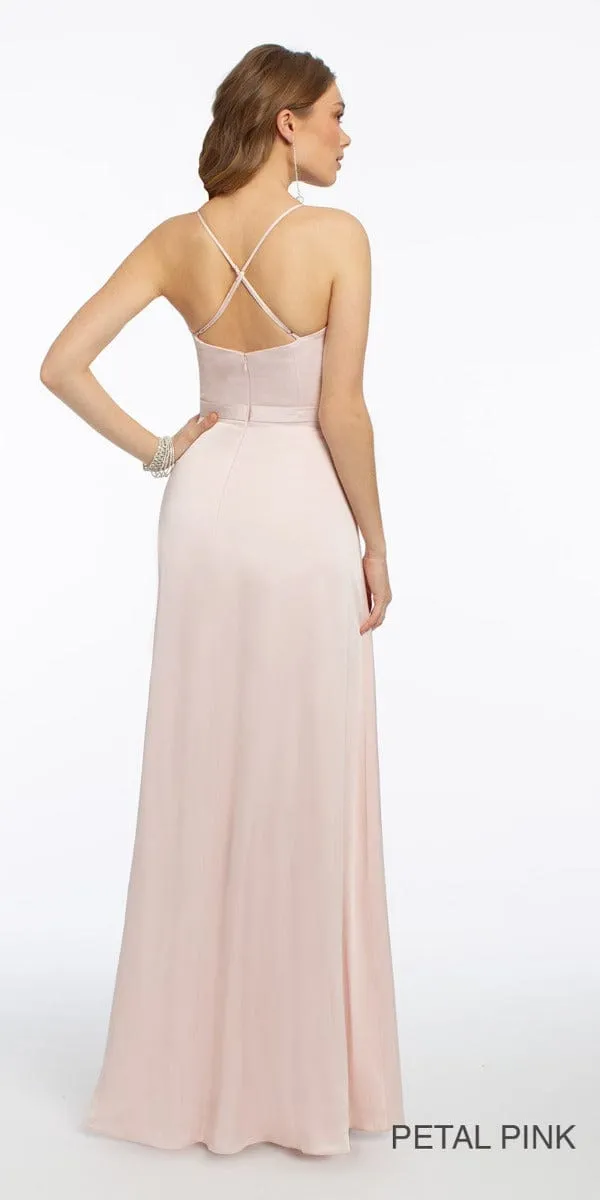 Plunge Crepe X-Back Dress - Petite