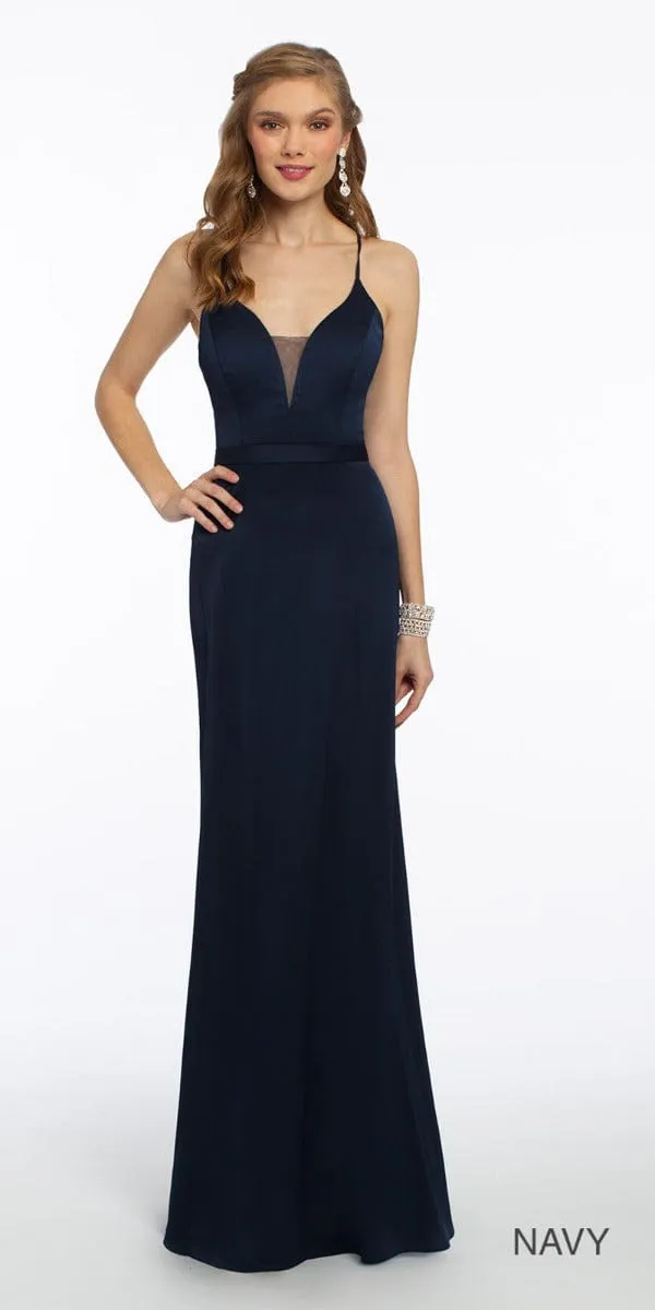 Plunge Crepe X-Back Dress - Petite