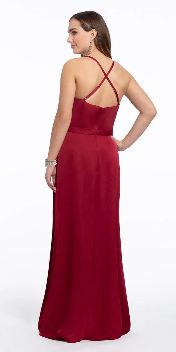 Plunge Crepe X-Back Dress - Petite