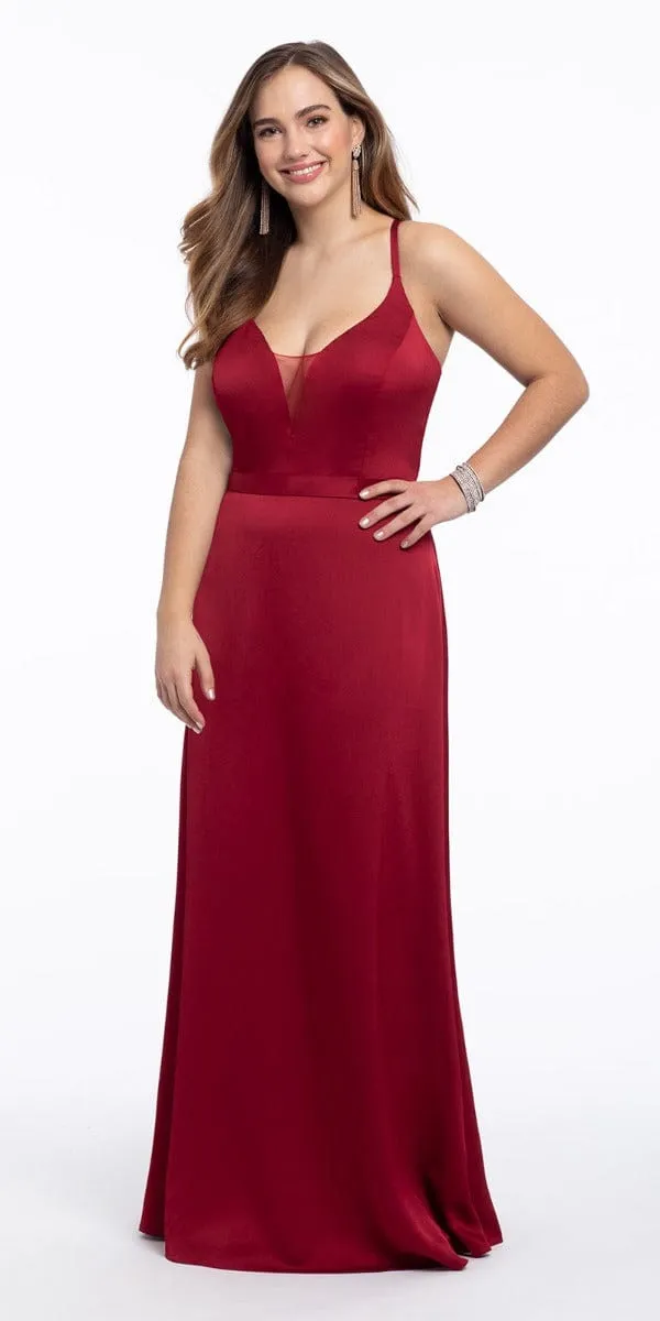 Plunge Crepe X-Back Dress - Petite