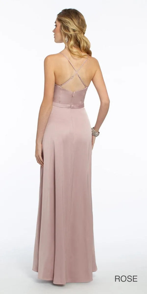 Plunge Crepe X-Back Dress - Petite