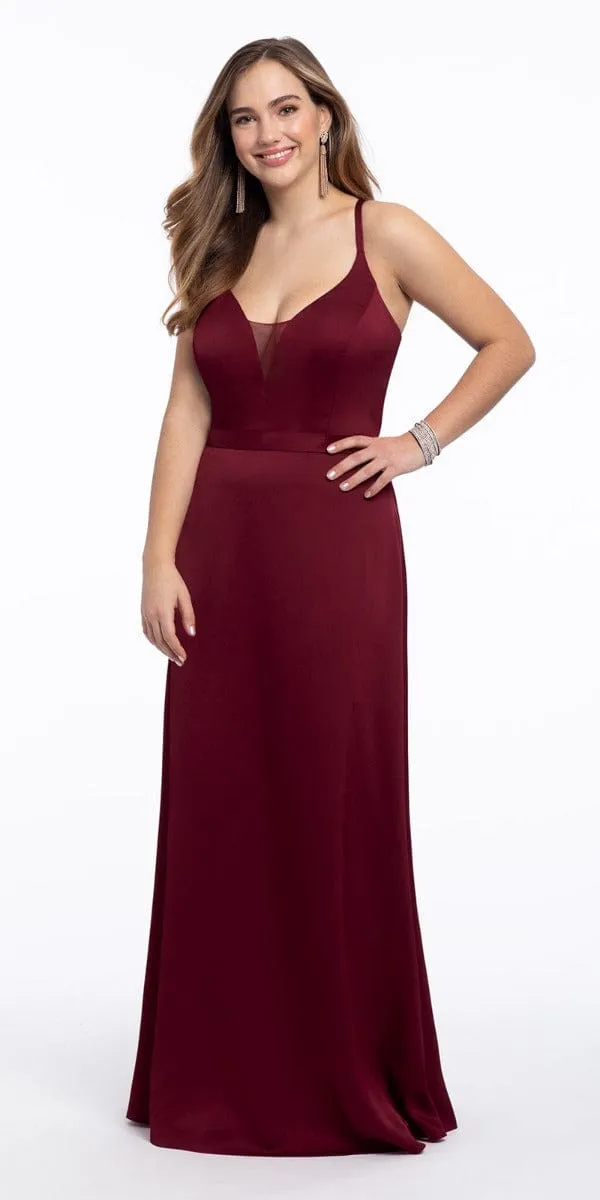 Plunge Crepe X-Back Dress - Petite