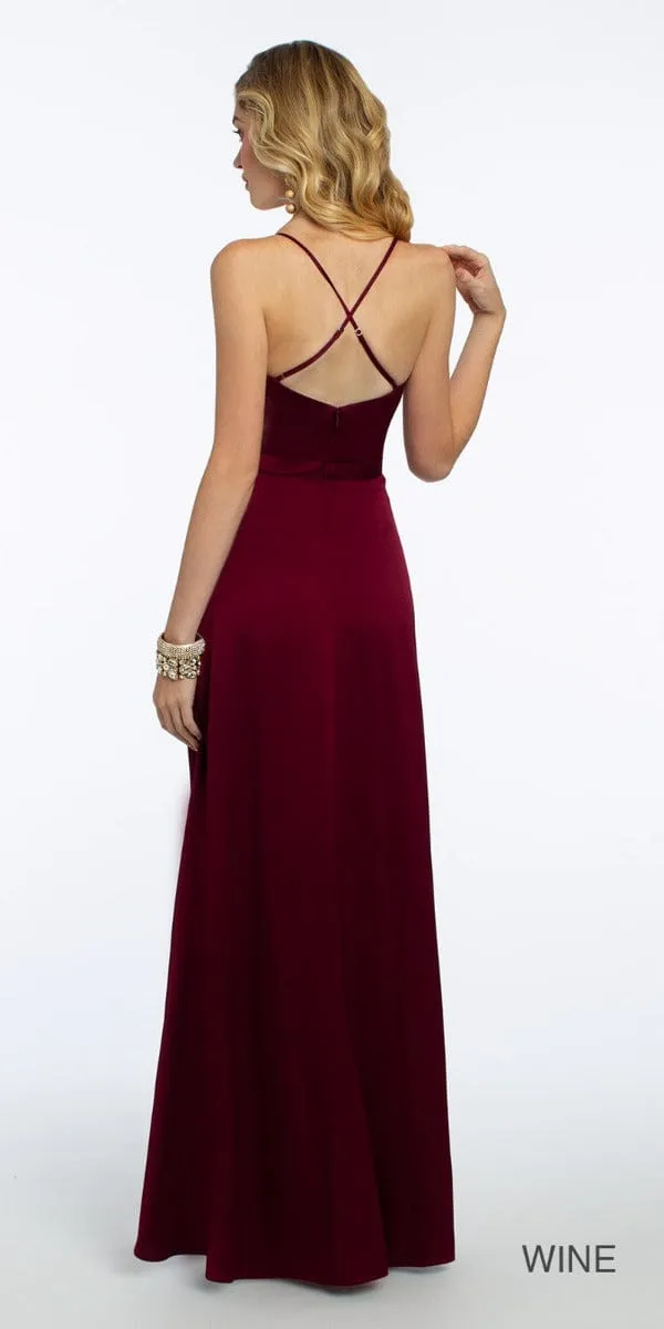 Plunge Crepe X-Back Dress - Petite