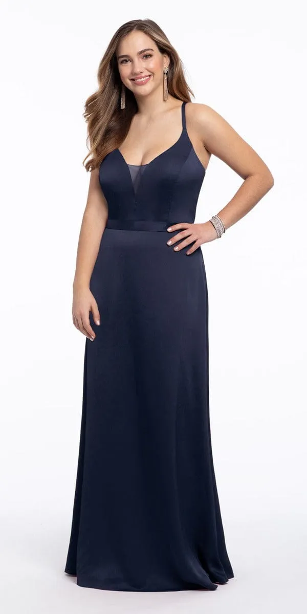 Plunge Crepe X-Back Dress - Petite