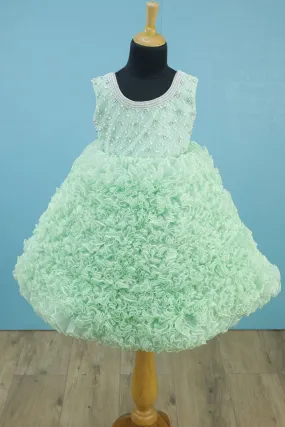 Pre-Order:  Pastel Green Lock Frill Gown
