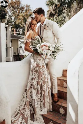 Promfast Cheap Gorgeous Mermaid Wedding Dress, Lace Sweetheart Wedding Dresses for Sale PFW0519