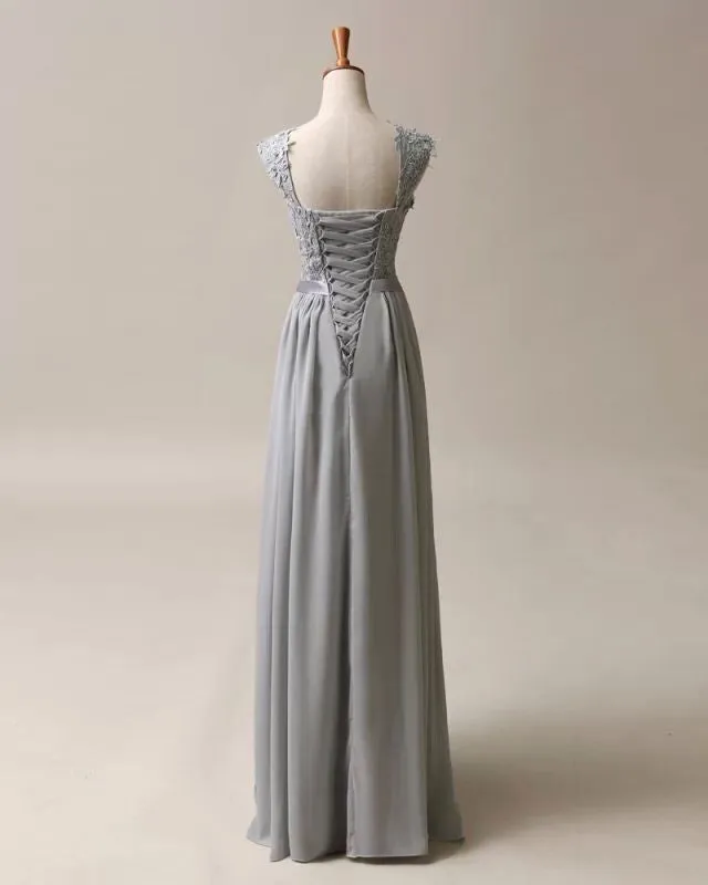 Purple Bridesmaid Dresses Purple Lace Top Bridesmaid Dresses Long Chiffon Bridesmaid Dresses FS072
