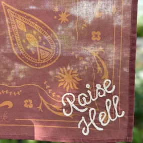 Raise Hell Bandana (Organic Cotton, Wild Rag, Western Style)