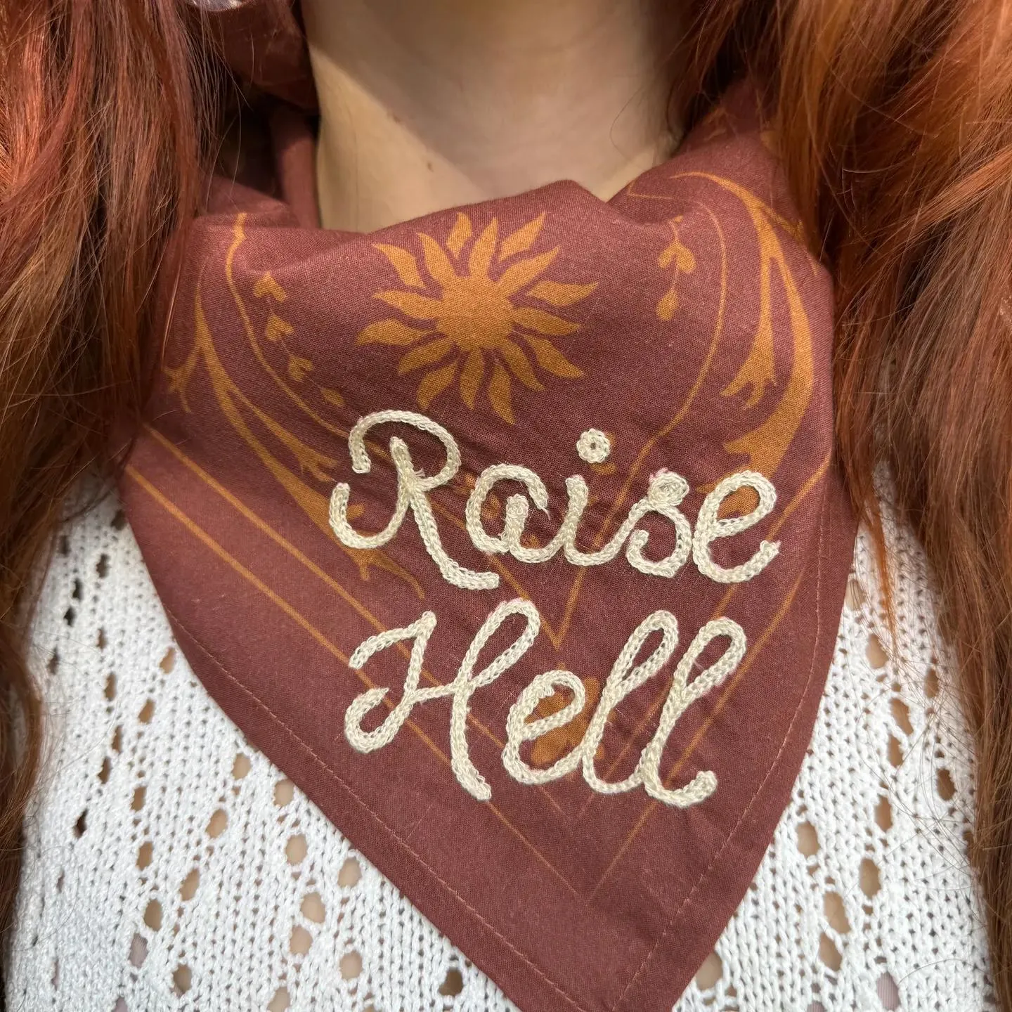 Raise Hell Bandana (Organic Cotton, Wild Rag, Western Style)