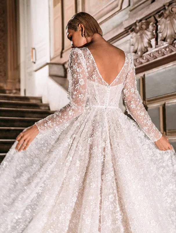 Resplendent White Wedding Dress