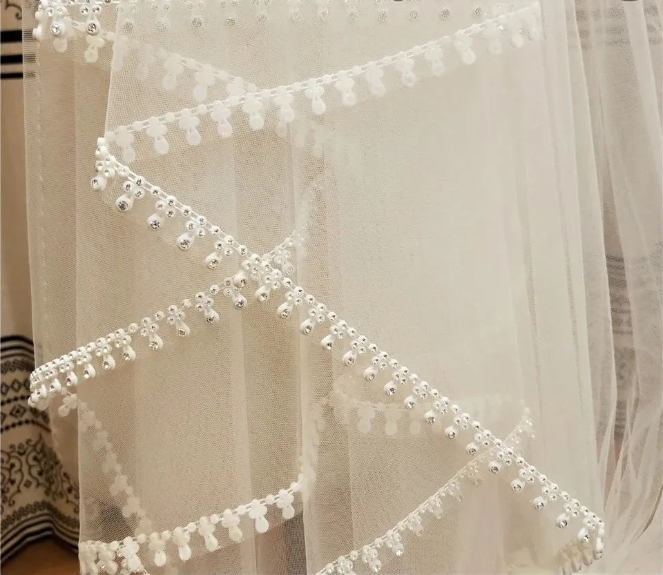 Rhinestone Tulle Wedding Veil All Lengths/Colors