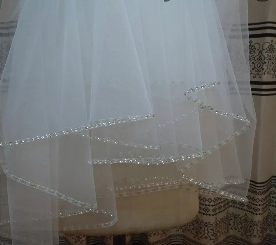 Rhinestone Tulle Wedding Veil All Lengths/Colors