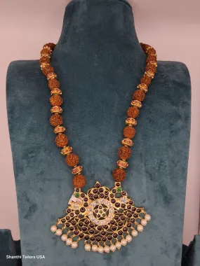 Rudraksha Mala with Pathakkam Pendant | Margam Jewelry