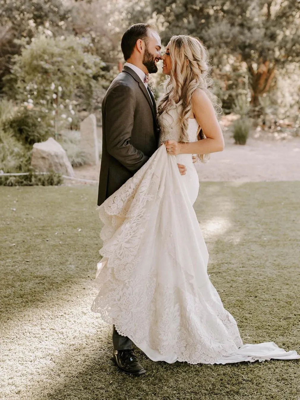 Simple Lace Backless Spaghetti Straps V-Neck Mermaid Wedding Dress WD497
