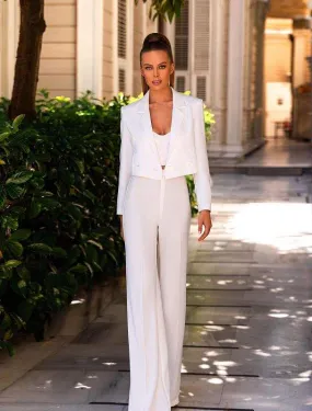Snake White Wedding Suit