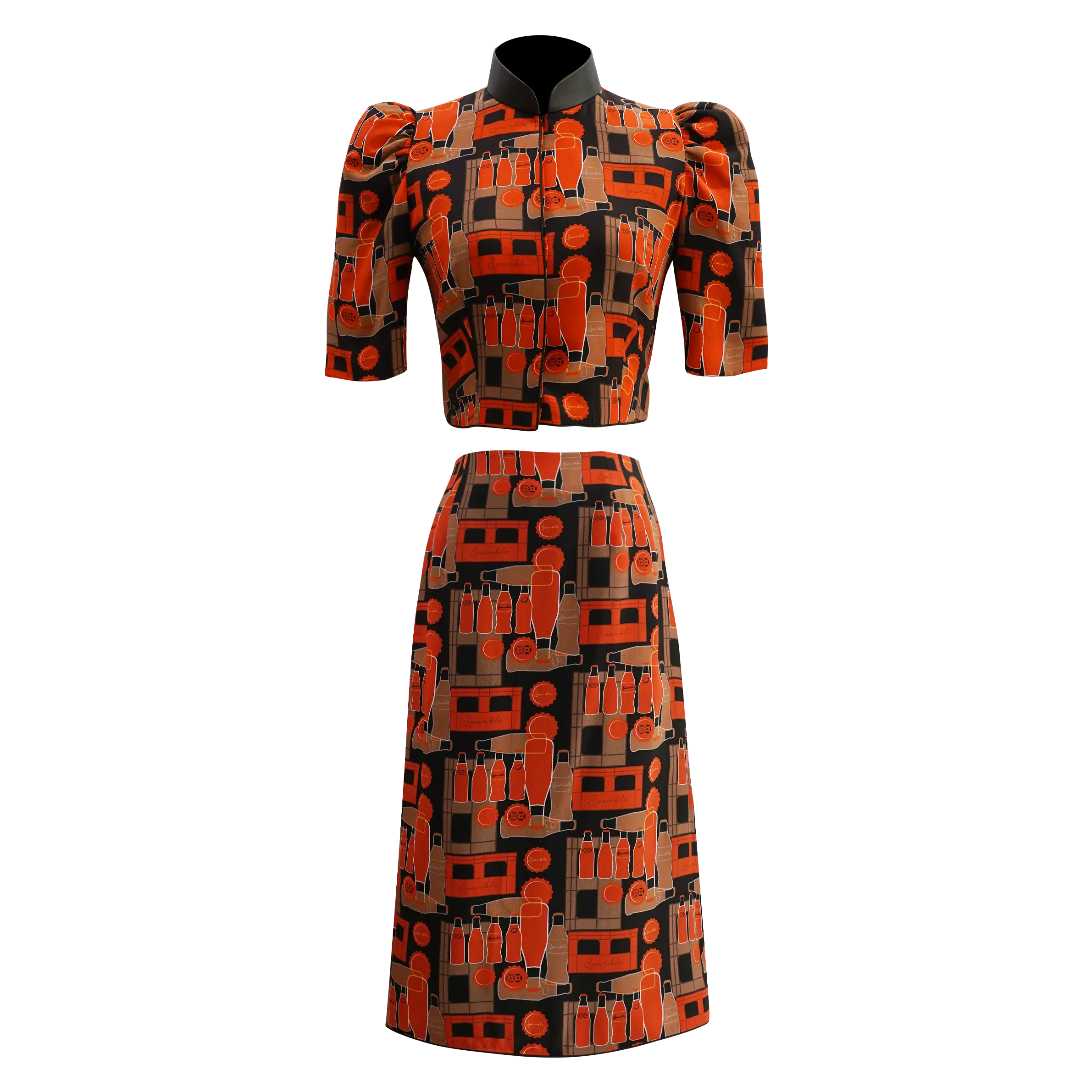 【SODA CRATE】100% Silk Cheongsam Skirt (香港士多) (汽水情緣)