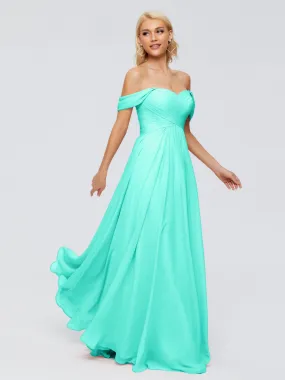 Spa Bridesmaid Dress Trinity Gorgeous Off The Shoulder Long Chiffon Bridesmaid Dresses