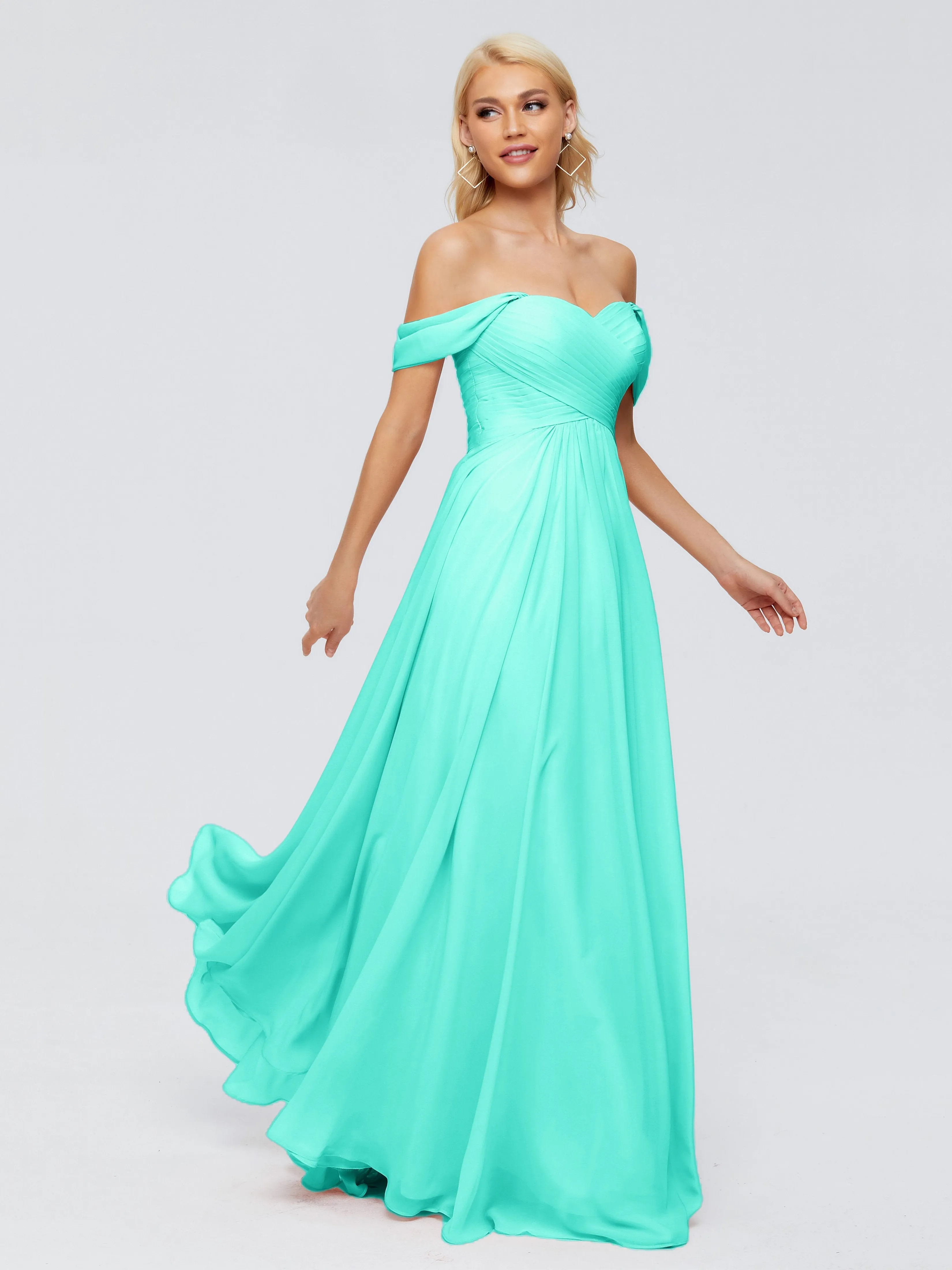 Spa Bridesmaid Dress Trinity Gorgeous Off The Shoulder Long Chiffon Bridesmaid Dresses