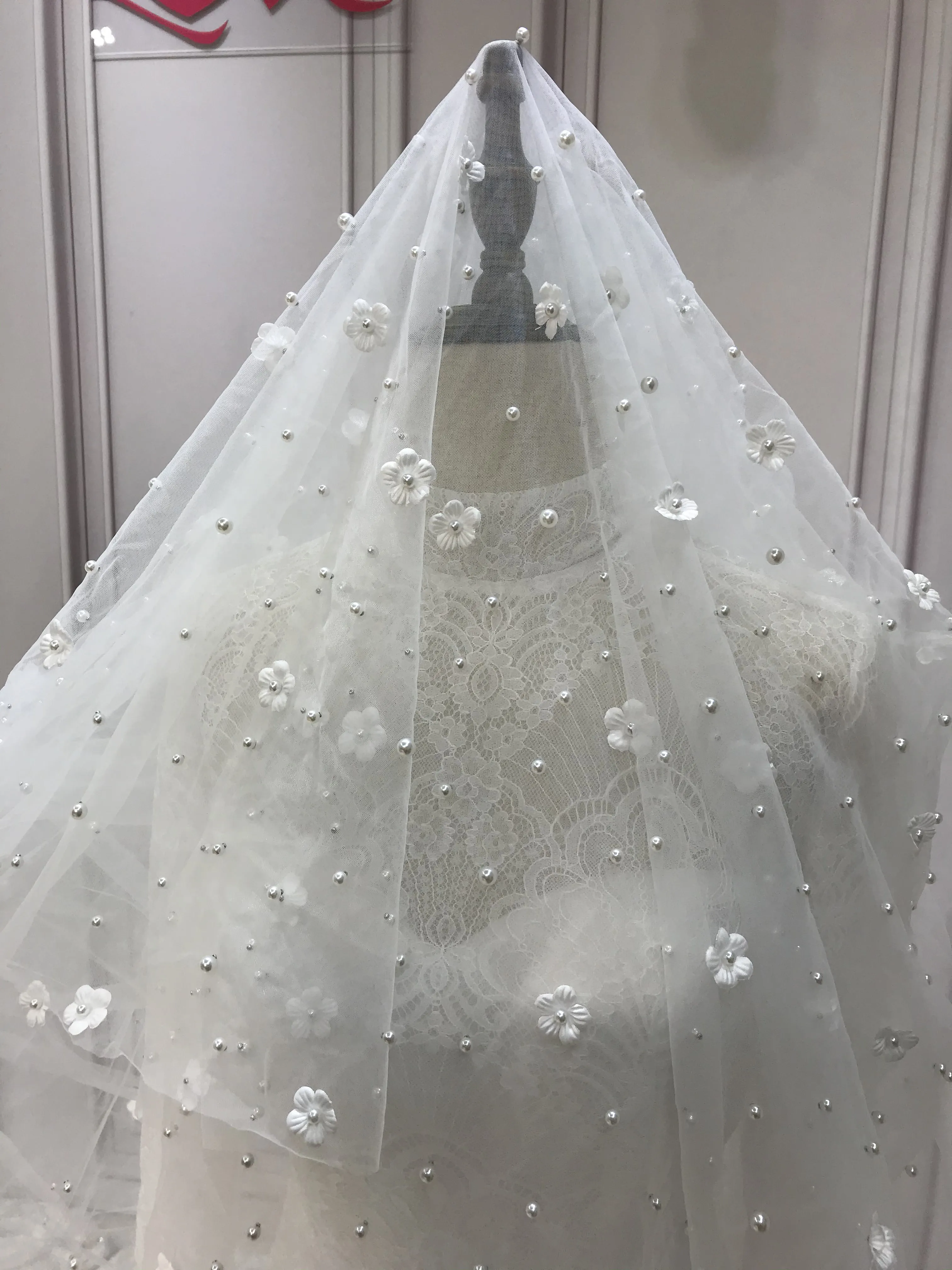 Spaghetti off shoulder lace appliques crystals rhinestones pearls beaded mermaid fit and flare wedding dress 2024