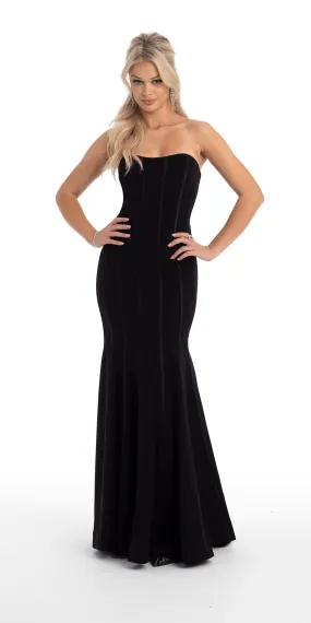 Strapless Crepe Mermaid Dress